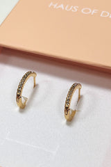 18k Gold Plated Diamante Hoops