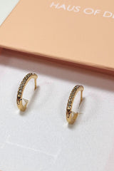 18k Gold Plated Diamante Hoops