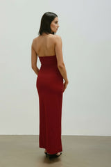 Cindy Halterneck Dress in Ruby
