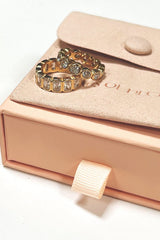 18k Gold Plated Mix Shape Ring Set