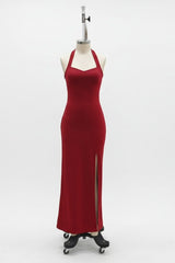 Cindy Halterneck Dress in Ruby