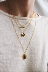 18k Gold Triple Set of Layering Pendant Necklaces HAUS OF DECK
