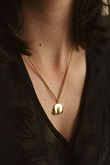 18k Gold Plated Boob Pendant Necklace