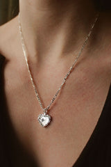 Sterling Silver Plated Heart Necklace