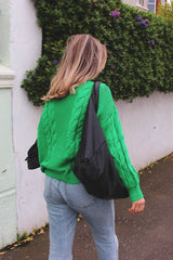 Green Chunky Cable Knit Jumper