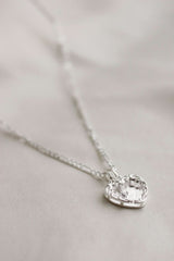 Sterling Silver Plated Herringbone & Heart Layering Set