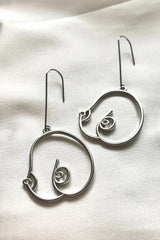 Silver Abstract Boob Earrings HAUS OF DECK