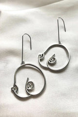 Silver Abstract Boob Earrings HAUS OF DECK