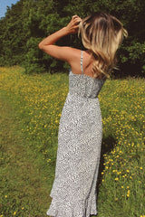 White Leopard Print High Low Dress HAUS OF DECK