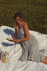 White Leopard Print High Low Dress HAUS OF DECK