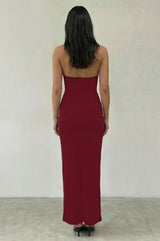 Cindy Halterneck Dress in Ruby