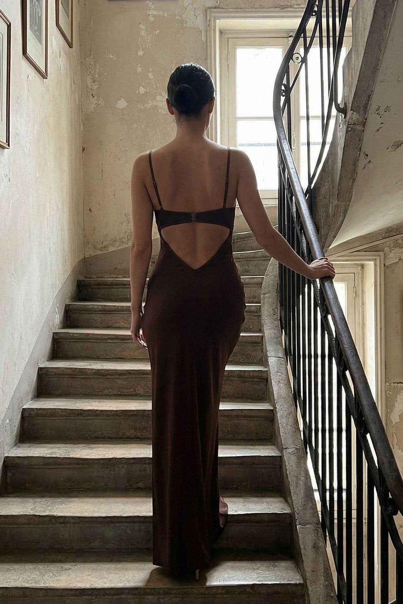 chocolate brown bridesmaid dress Fabric Swatch Labor Day offering a luxurious finish Gianna Gown - Emerald Size:6Y-6X