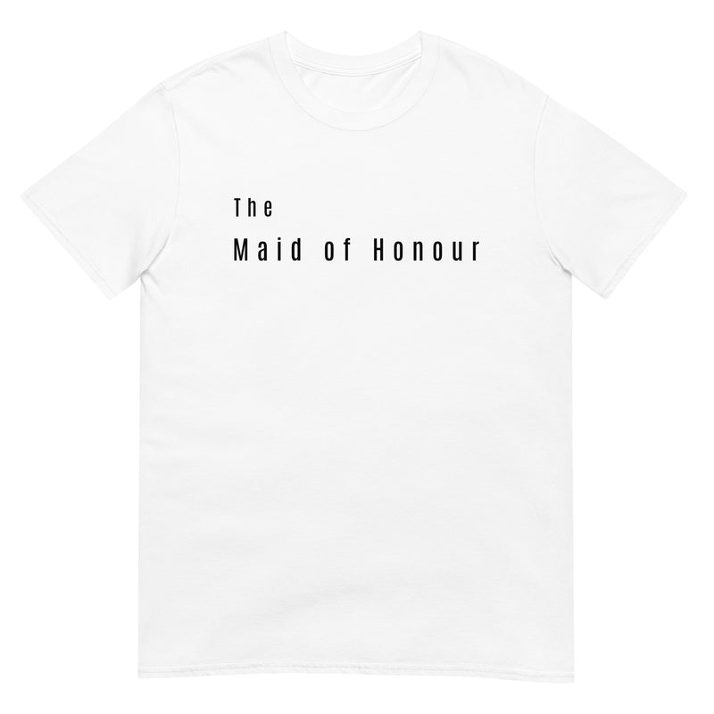 SASSY GIRL Women's White Bridal The Maid of Honour T-Shirt