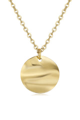 18k Gold Circle Pendant Necklace HAUS OF DECK 