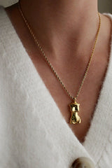 18k Gold Female Body Pendant Necklace HAUS OF DECK 
