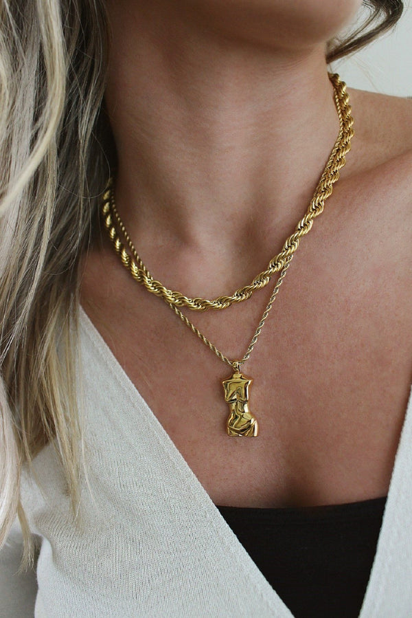 18k Gold Plated Rope & Female Body Layering Set HAUS OF DECK 