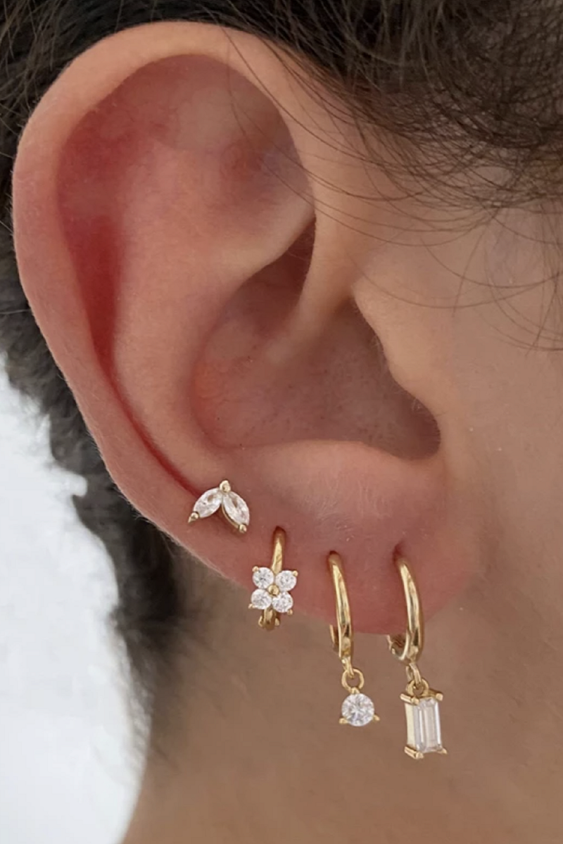 Diamante huggie earrings deals