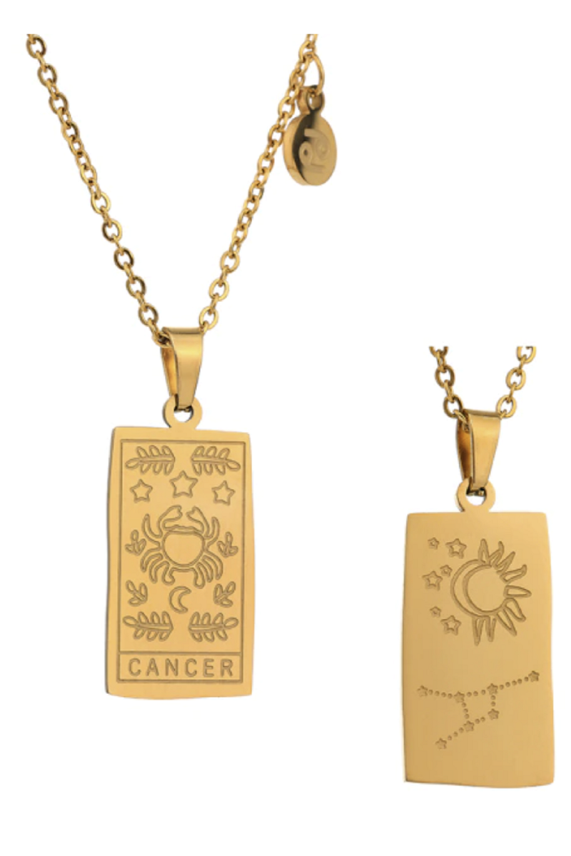 18k Gold Plated Star Sign Pendant Necklace