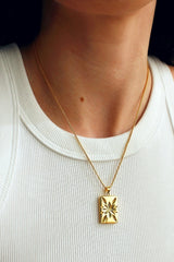 18k Gold Plated Herringbone Star Layering Set