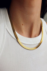 18k Gold Plated Herringbone Chain