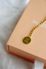 18k Gold Plated Fine T-Bar Pendant Necklace