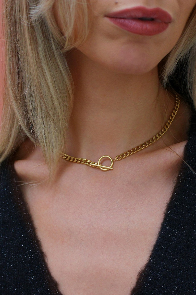 T bar sales gold chain