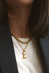 18k Gold Plated Female Body Pendant Necklace