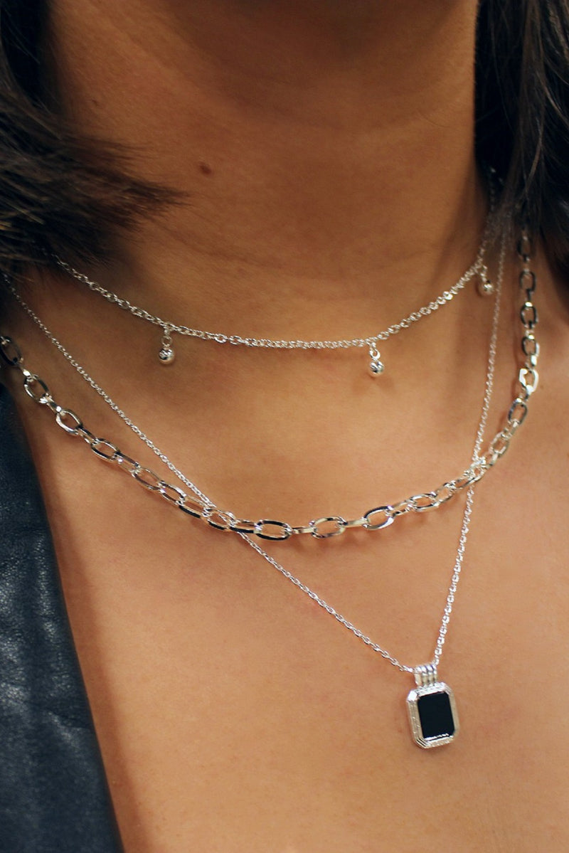 Sterling Silver Plated Bobble Chain