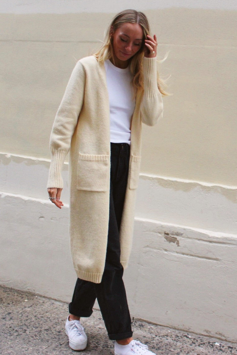 Midi Cardigan in Butter