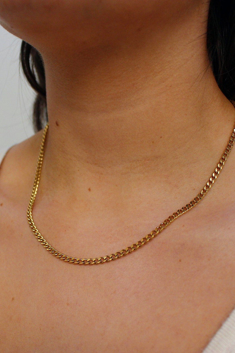 18k Gold Plated Cuban Chain and Bracelet Set
