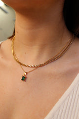 18k Gold Plated Cuban Chain and Bracelet Set