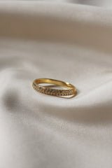 18k Gold Plated Cubic Zirconia Stacking Ring