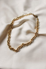 18k Gold Plated Chunky Chain Black Layering Set