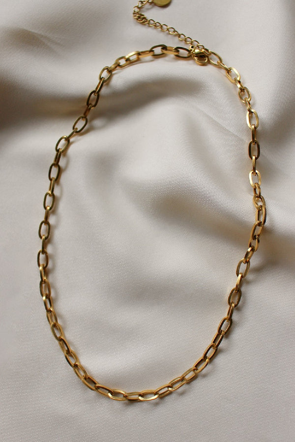 18k Gold Plated Paperclip Link Chain