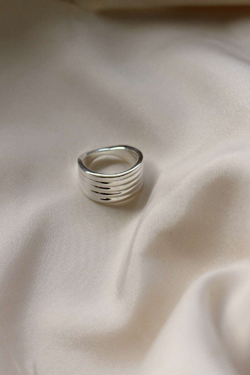 Sterling Silver Plated Twist Ring