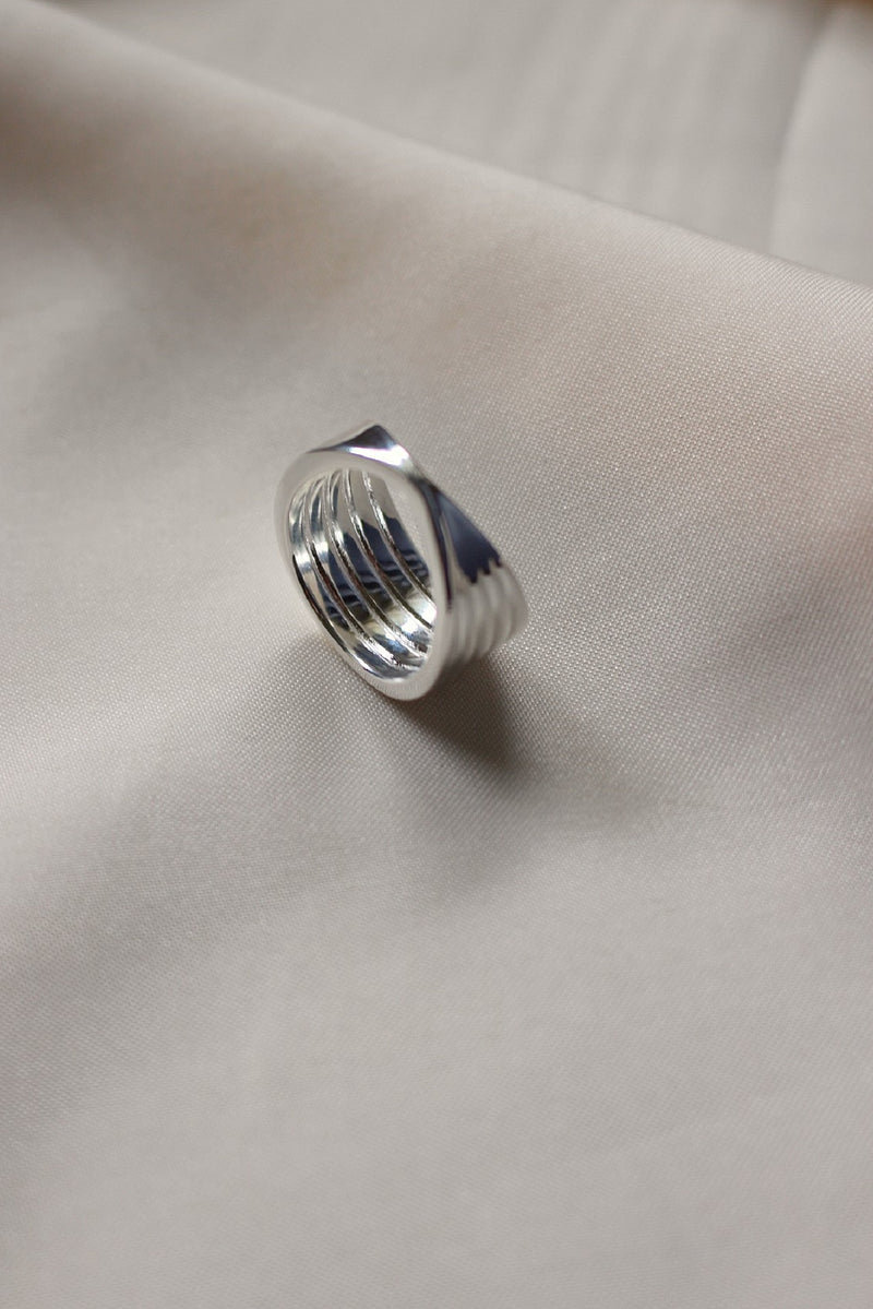 Sterling Silver Plated Twist Ring