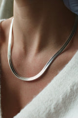 Sterling Silver Plated Herringbone Chain