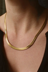 18k Gold Plated Herringbone & Heart Layering Set