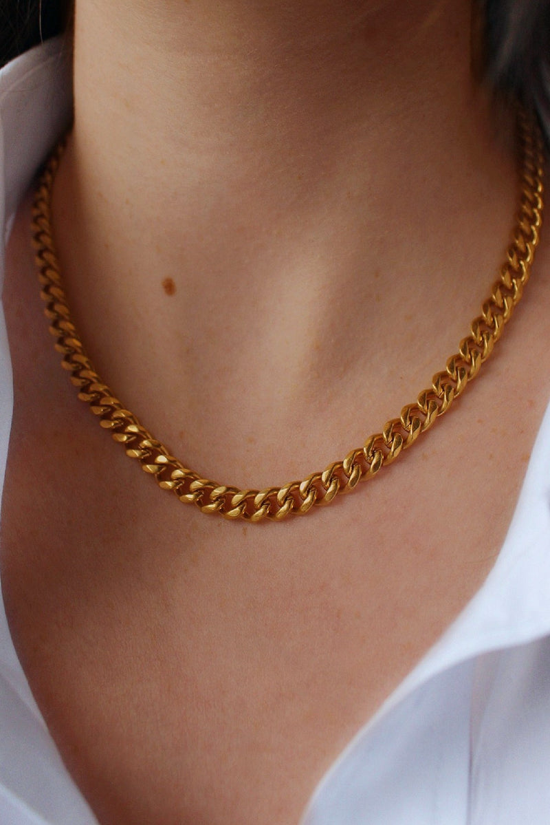 18k Gold Plated Chunky Cuban Chain
