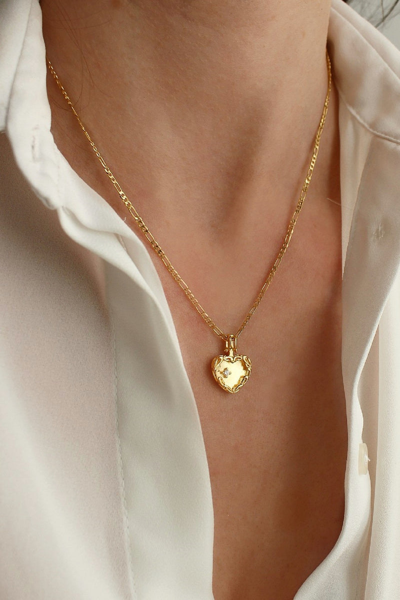 18k Gold Plated Heart Necklace