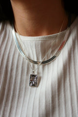 Sterling Silver Plated Herringbone & Star Layering Set