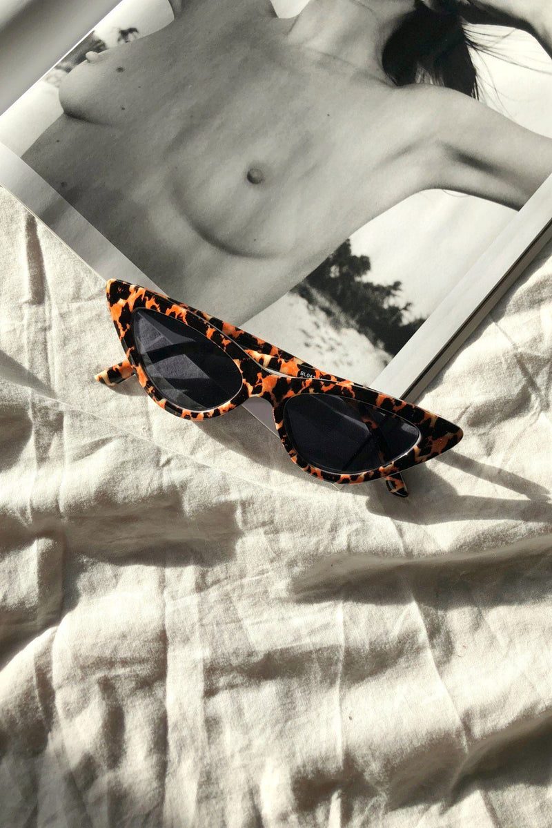 Bright Tortoise Print Cat Eye Sunglasses HAUS OF DECK 