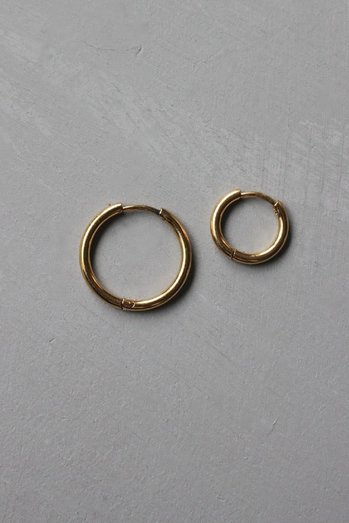 Gold Plated Huggie Hoop Earrings Set