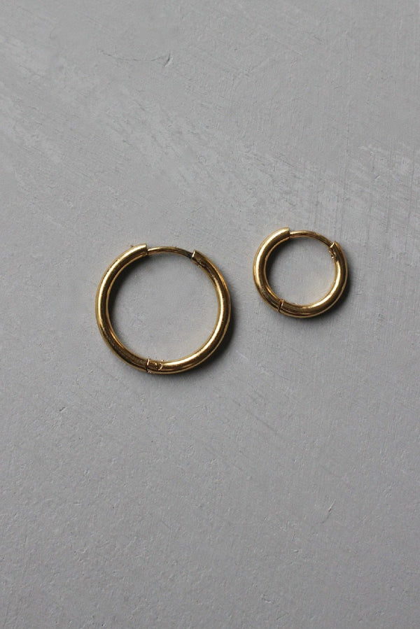 Gold Huggie Hoop Earrings Set HAUS OF DECK 