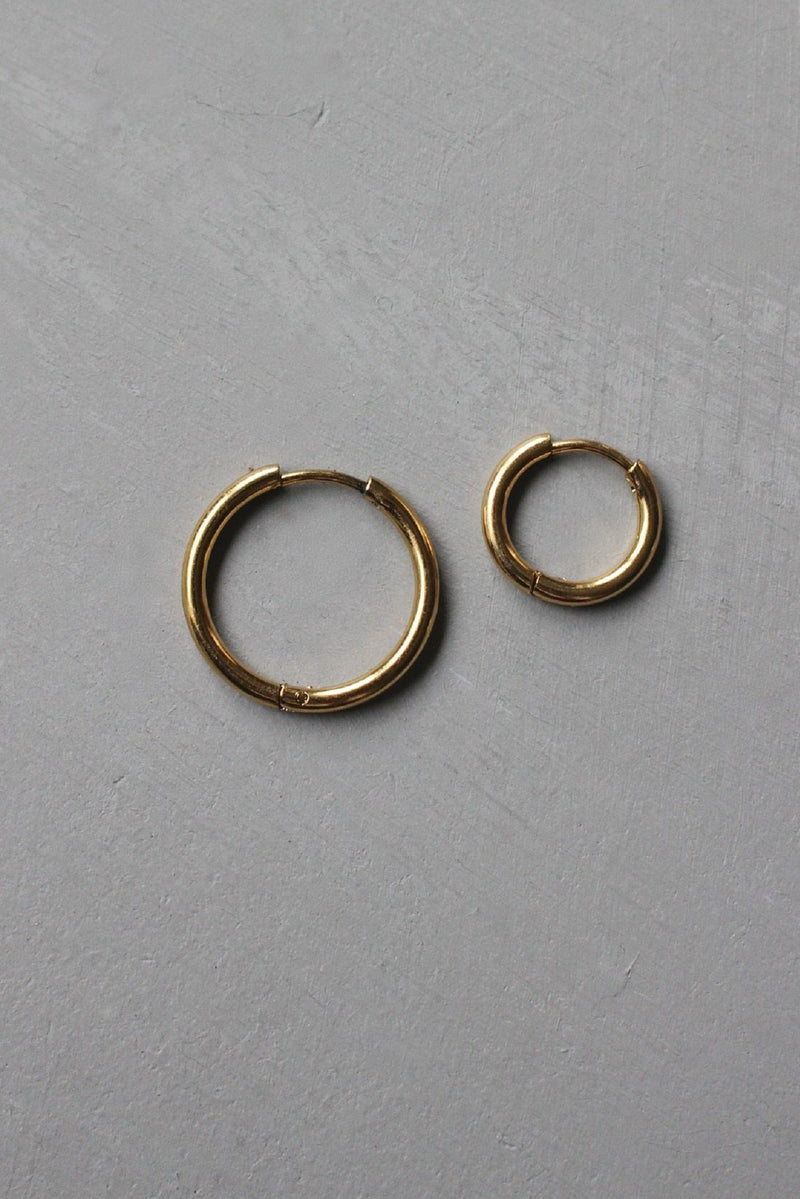 Gold Huggie Hoop Earrings Set HAUS OF DECK 