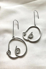 Silver Abstract Boob Earrings HAUS OF DECK 