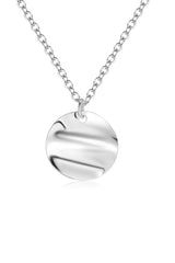 Sterling Silver T-Bar Chain and Circle Pendant Layering Set HAUS OF DECK 