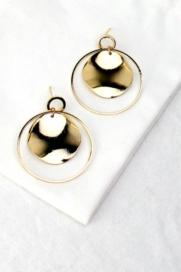 Swing Disc Earrings Gold + Silver HAUS OF DECK 