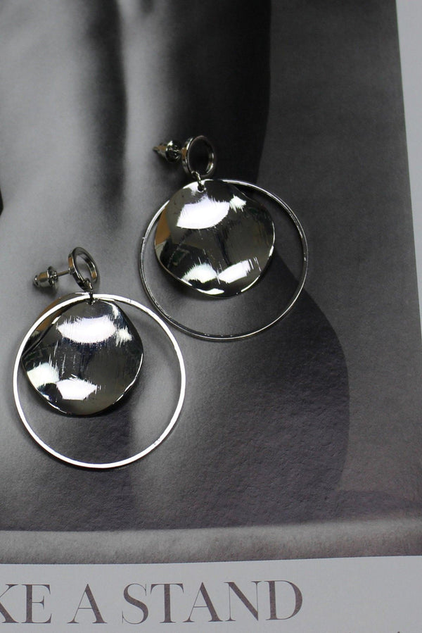 Swing Disc Earrings Gold + Silver HAUS OF DECK Silver 