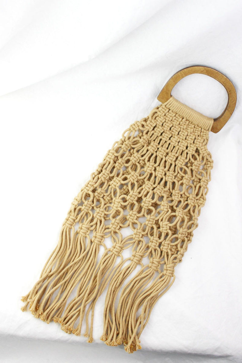 Tassel Net Bag in Brown HAUS OF DECK 